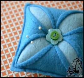آموزش دوخت جاسوزنی نمدی - Flower20Needle20seat