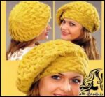 بافتنی و آموزش بافت كلاه فرانسوی دوميل طرح پيچ - French20hat20with20a20double20screw20design 02