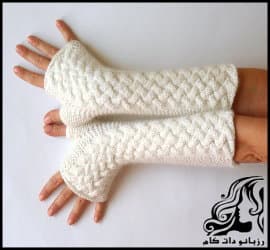 بافتنی و آموزش بافت دستکش با پیچ حصیری - Glove20texture20with20wicker20screws 03