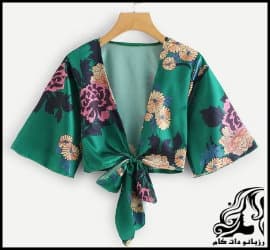 خیاطی و آموزش رسم الگو خیاطی کیمونو سبز رنگ - Green20Love20Outfit20Pattern 10