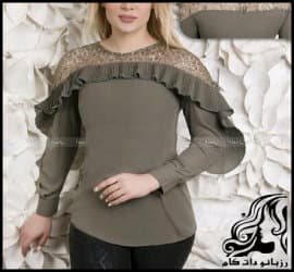 آموزش رسم الگو خیاطی شومیز بالا گیپور آستین پلیسه - Guipure20high20sewing20pattern 11