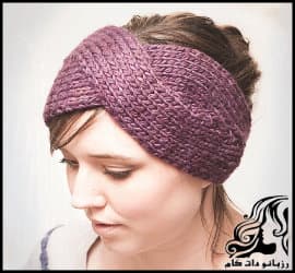 بافتنی و آموزش بافت هدبند باقلوایی و شالگردن باقلوایی - Headband20Ear20Warmer 04