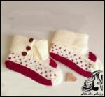 بافتنی و آموزش مرحله به مرحله بافت پاپوش قلبی - Heart20knitting20footwear 09