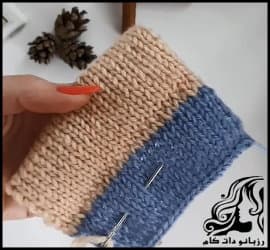 بافتنی و آموزش ترفند اتصال دوتکه بافتنی به صورت مخفی - Hidden20two20piece20connection20tutorial 01
