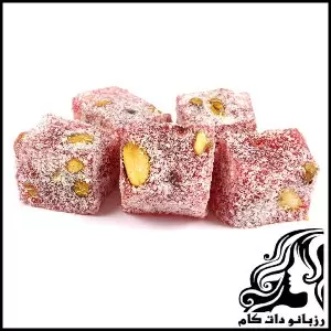 طرز تهیه لوکوم انار با مغز پسته؛ خوشمزه و آسان - Homemade20Pomegranate20Lokum20Recipe 01