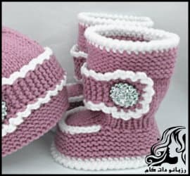 چگونه یک بوت دومیل بچه گانه ببافیم؟ - How20To20Knit20Baby20Shoes20Step20By20Step 01