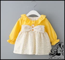 خیاطی و آموزش رسم الگو خیاطی پیراهن دخترانه بچگانه - Kids20Baby20Girls20Bow20Dress20Long20Sleeve 15