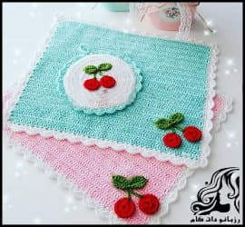 بافتنی و آموزش بافت دستمال آشپزخانه - Kitchen20napkin20knitted20tutorial 01