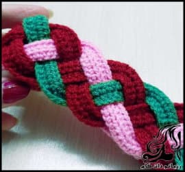 بافتنی و آموزش بافت هدبند یلدایی - Knitted20Yalda20headband 01