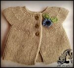 بافتنی و آموزش بافت ژاکت دخترانه بچه گانه - Knitted20baby20girl20sweater 01