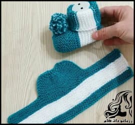 بافتنی و آموزش بافت پاپوش نوزاد کوچک و دوست داشتنی - Knitted20baby20slippers 01