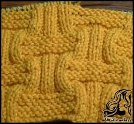 بافتنی و آموزش بافت پترن شطرنجی کشباف - Knitted20checkered20pattern 01