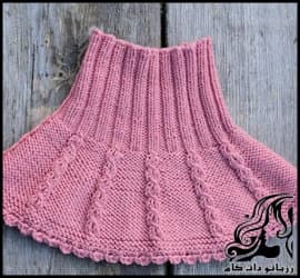 بافتنی و آموزش بافت شال مدل یقه - Knitted20collar20scarf 01