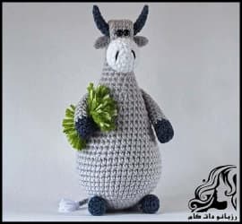 عروسک بافی و آموزش بافت عروسک گاو نماد سال 1400 - Knitted20cow20doll 25