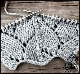 بافتنی و آموزش بافت پترن برگ های رونده - Knitted20creeping20leaf20pattern 01