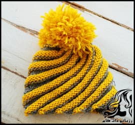 بافتنی و آموزش بافت کلاه به شکل بستنی قیفی - Knitted20funnel20ice20cream20hat 02