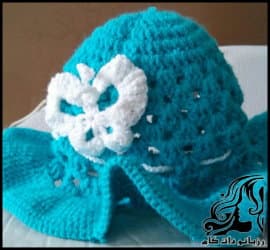 بافتنی و آموزش بافت کلاە لبه دار دخترانه - Knitted20girls20hats 01