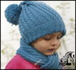 بافتنی و آموزش بافت کلاه پوم پوم دخترانه همراه با فیلم - Knitted20hat20with20pompom 01