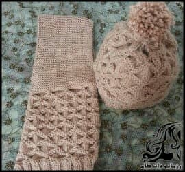 بافتنی و آموزش بافت کلاه لوزی دومیل - Knitted20hats20diamond20model 01