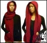 بافتنی و آموزش بافت شال کلاهدار - Knitted20hooded20shawl20tutorial 02