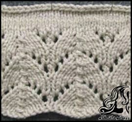 بافتنی و آموزش بافت مدل توري جناقي - Knitted20lace20model 01