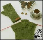 بافتنی و آموزش بافت ساق دست به صورت تصویری - Knitted20leggings 06