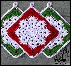 بافتنی و آموزش بافت دستگیره چهارگوش - Knitted20rectangular20handle 01