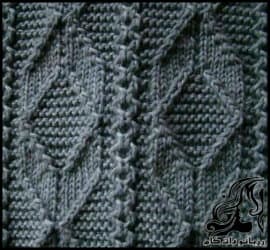 بافتنی و آموزش بافت مدل باقلوای لوزی - Knitted20rhombus20baklava20model 01