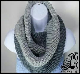 بافتنی و آموزش بافت شال رینگی مردانه پاییزی - Knitted20ring20shawl20mens20tutorial 01