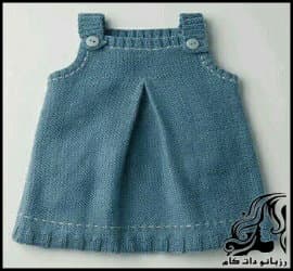 بافتنی و آموزش بافت سارافون پیلی دار بچگانه - Knitted20sarafon20for20children20girls20tutorial 01