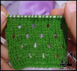 بافتنی و آموزش بافت طرح تک حفره ای - Knitted20single20hole20design 01
