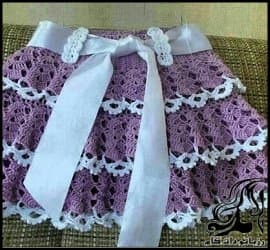 بافتنی و آموزش بافت دامن دخترانه شیک و زیبا - Knitted20skirt20for20girls20tutorial