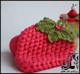 بافتنی و آموزش بافت لیف توت فرنگی - Knitted20strawberries 03