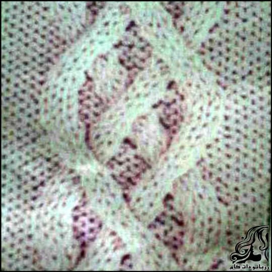 آموزش بافت مدل پیچ لوزی