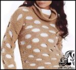 بافتنی و آموزش متنی بافت بلوز پنجره ای زنانه - Knitted20window20blouse 02