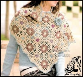 بافتنی و آموزش بافت شنل با استفاده از موتیف - Knitted20womens20cloak20motif20tutorial 02