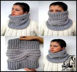 بافتنی و ایده بافت یک شال دومیل زنانه لاکچری - Knitted20womens20shawl 02