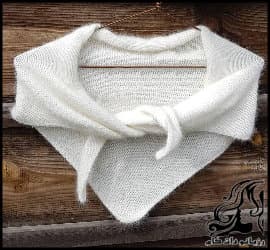 بافتنی و آموزش بافت شال مثلثی جذاب و ساده - Knitting shawl20weaving triangular20shawl 03