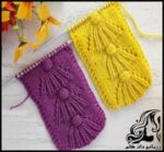 بافتنی و آموزش فارسی بافت صدفی نخودی (چتری) - Knitting20chickpea20oyster20model 01