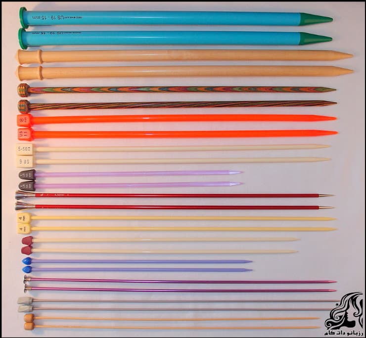 میل صاف یا بلند (knitting needles)