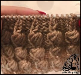 بافتنی و آموزش بافت مدل پیله ابریشم - Knitting20silk20cocoon20model 01