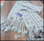 بافتنی و آموزش بافت شال قلاب بافی مدل توری و مربع - Lace20crochet20scarf 01
