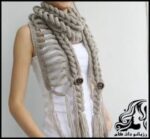 بافتنی و آموزش بافت شال نردبانی به صورت متن - Ladder20shawl20knitted20tutorial 01