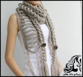 بافتنی و آموزش بافت شال نردبانی به صورت متن - Ladder20shawl20knitted20tutorial 01