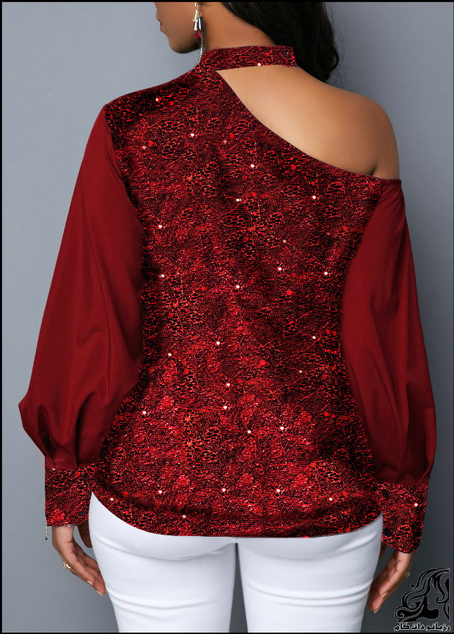 https://up.rozbano.com/view/2753199/Lantern%20Sleeve%20Cutout%20Shoulder%20Shining%20Blouse-05.jpg