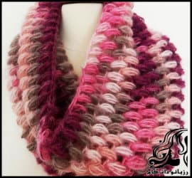 بافتنی و آموزش بافت شالگردن فندقی درشت - Large20hazelnut20scarf 01