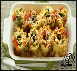 طرز تهیه رول لازانیا با سس گوجه - Lasagna20Roll20with20Tomato20Sauce 01