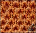 بافتنی و آموزش بافت با دو میل مدل تمام برگ - Leaf20Pattern20Texture 03