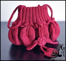 بافتنی و آموزش بافت کیف برگ - Leaf20bag20texture 01