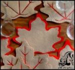 نمد دوزی و آموزش ساخت زیر لیوانی نمدی طرح برگ - Leaf20design20felt20underlay 08